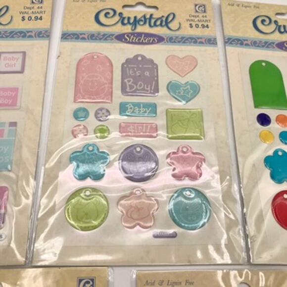 Set of 16 Miss Elizabeth's Handmade & Crystal Stickers Scrap Booking Packets - Picture 15 of 16